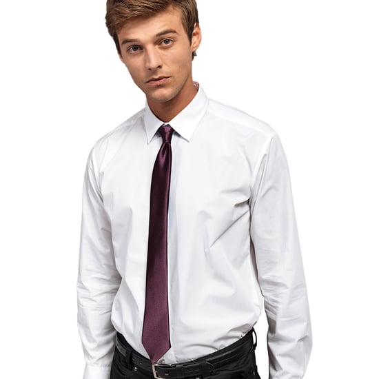Premier Colours Herren Satin Clip Krawatte (Aubergine) - Image 2