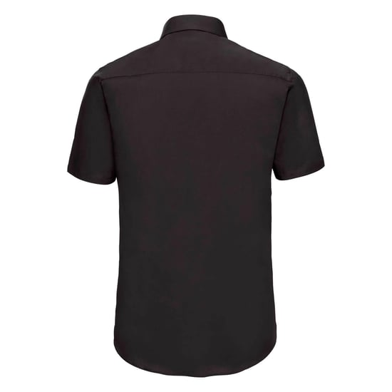 Russell Collection Herren Hemd, Kurzarm, pflegeleicht, enganliegend (Schwarz) - Image 2