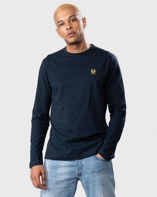 Belstaff Long Sleeved Logo Patch T-Shirt - Image 1
