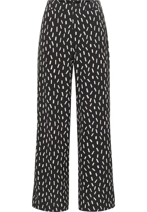 Dreimaster Stoffhose Damen schwarz-wollweiß - Image 1