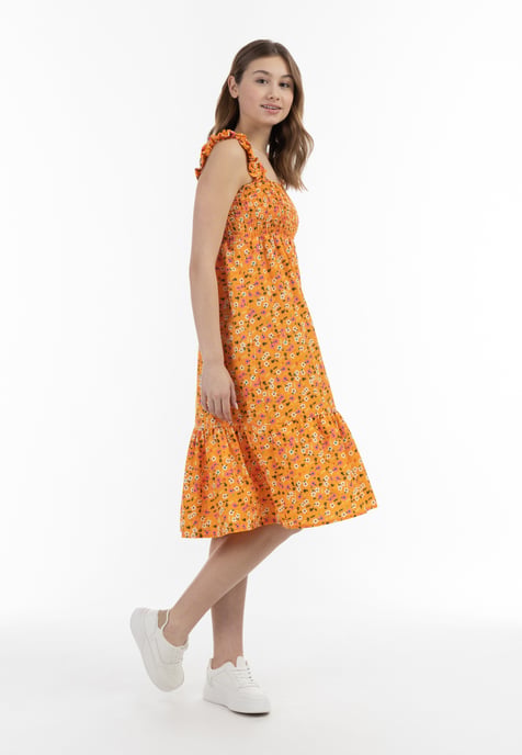 Mymo Midikleid Damen Orange Mehrfarbig - Image 2