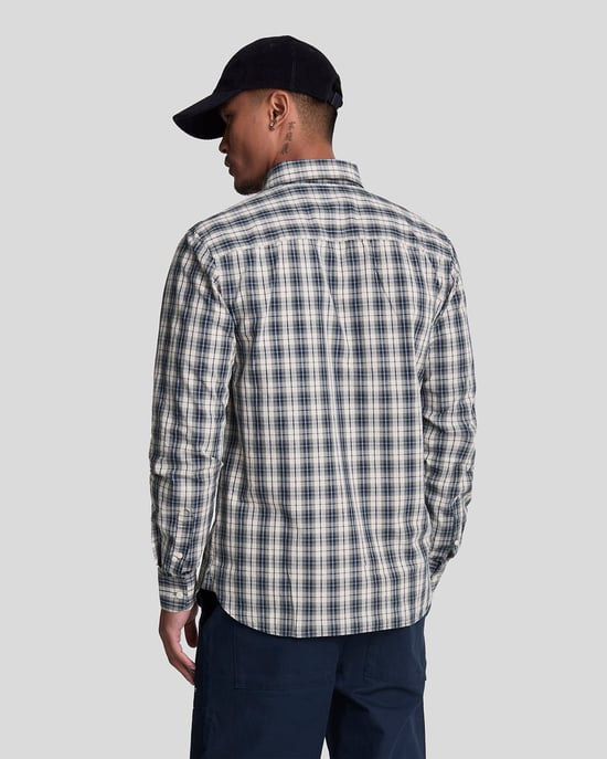 Lyle & Scott � Popeline-Hemd mit verwaschenem Karomuster, Beige - Image 3