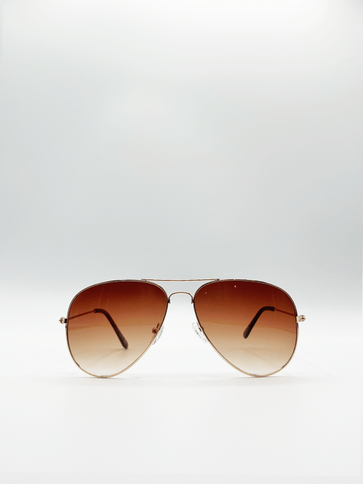 Classic Pilot Gold Aviator  Sunglasses