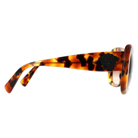 Versace Rectangle Womens Light Havana Brown Gradient Sonnenbrille - Image 4