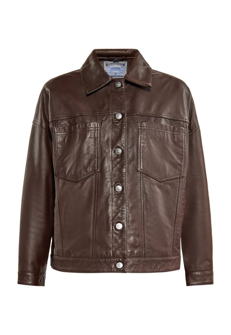 Dreimaster Jacke Damen dunkelbraun - Image 1