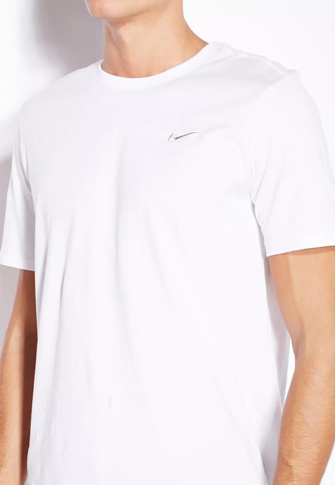 Nike Herren-T-Shirt mit gesticktem Swoosh Weiß - Image 3