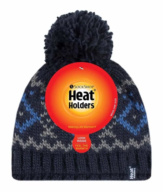 Herren Fleece gefüttert Thermal Winter Warm Beanie Bommelmütze mit Pom Pom - Image 2