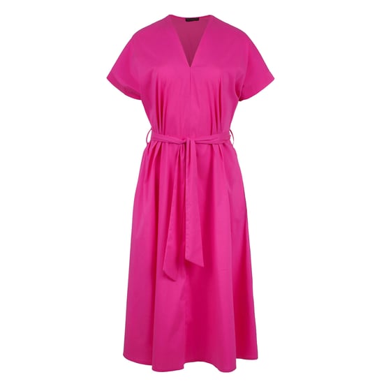 Fuchsia A Line Midikleid mit Gürtel - Image 2