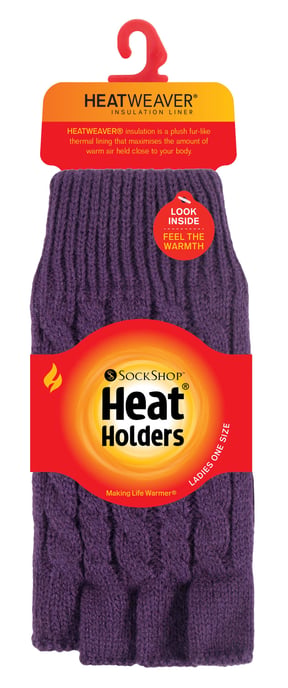 HEAT HOLDERS Damen Winter-Thermo-Fingerlose Handschuhe mit Zopfmuster - Image 2