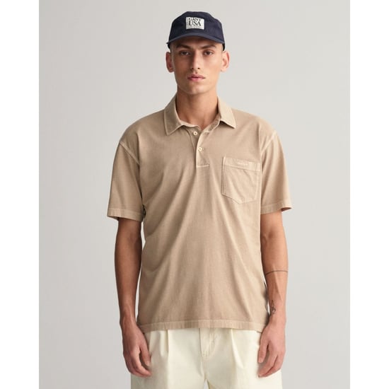 GANT Mens Solid Sunfaded Jersey Short Sleeve Rugger