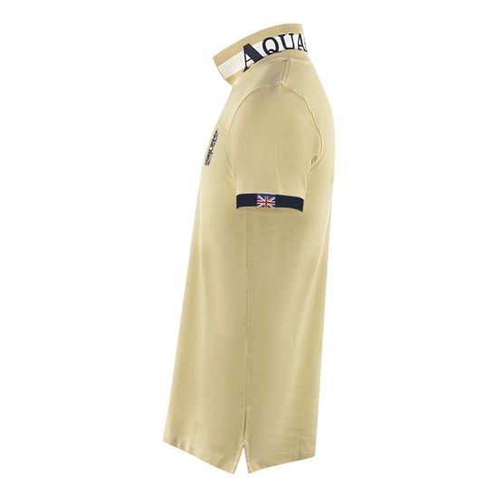 Aquascutum Branded Kragen Beige Poloshirt - Image 3