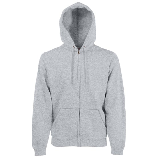 Fruit Of The Loom Herren Premium 70/30 Hooded Zip-Up Sweatshirt / Hoodie (Heather Grey) - Image 1