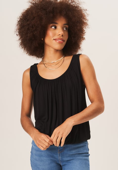 Rouse Neck Oversized Ärmelloses Top - Image 1