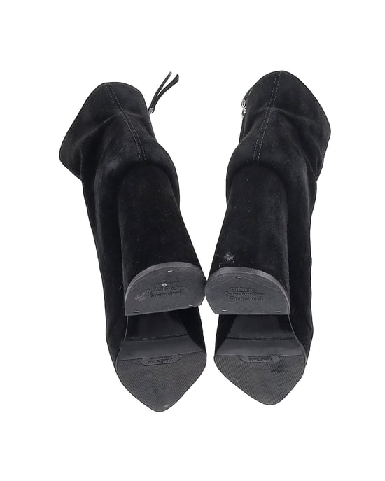 Proenza Schouler Blockabsatz-Plattformstiefel aus schwarzem Wildleder - Image 6