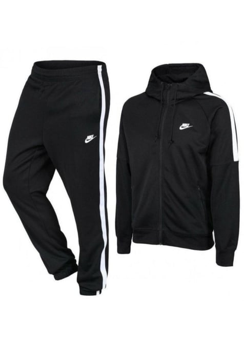 Nike Herren Tribute Kapuzen-Trainingsanzug in Schwarz - Image 1
