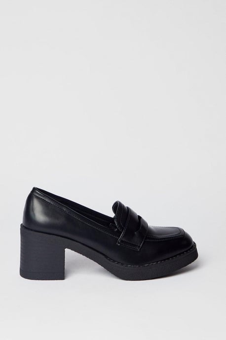 Butterfly Chunky Heeled Penny Loafer - Image 1
