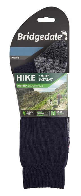 Bridgedale - Leichte Merino-Socken für Herren zum Wandern - Navy / Grau - Image 2