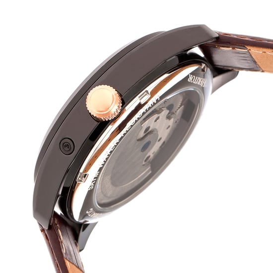 Heritor Automatik Sebastian Semi-Skelettuhr mit Lederarmband - Image 3