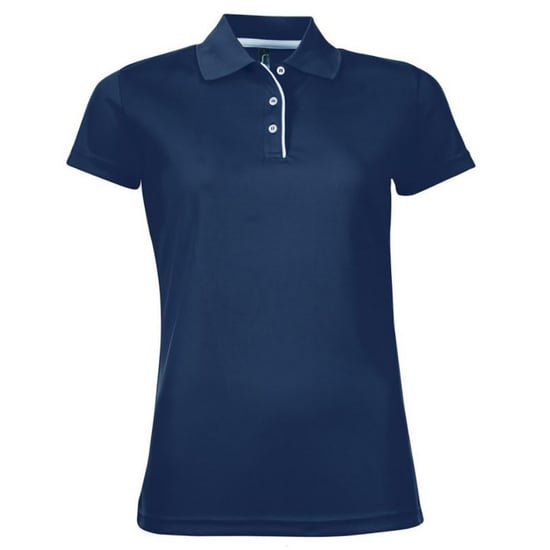 SOLS Womens/Ladies Performer Kurzarm-Pique-Poloshirt (French Navy) - Image 1