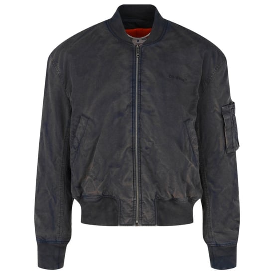 Off-White Diag Tab Vintage Outerspace Blue Bomber Jacket