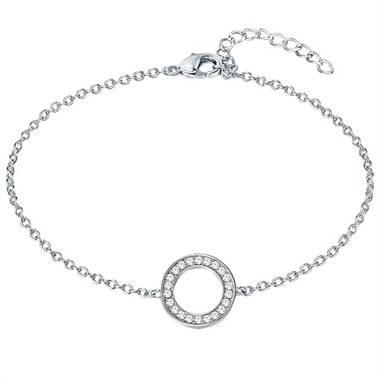 Bracelet sterling silver embellished with swarovski crystals® white Rafaela Donata
