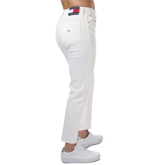 Tommy Hilfiger Tabard Logo Patch Jeans für Frauen in Weiß - Image 4
