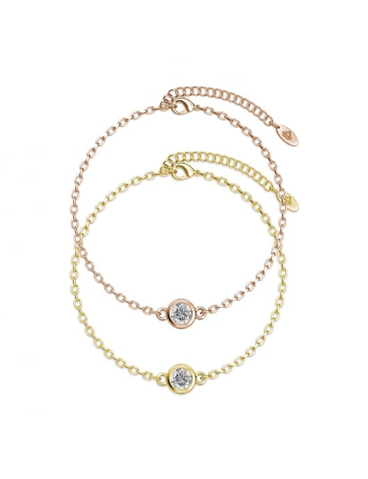 Geburtsstein-Armband - Gold, Roségold und Kristall - Image 1