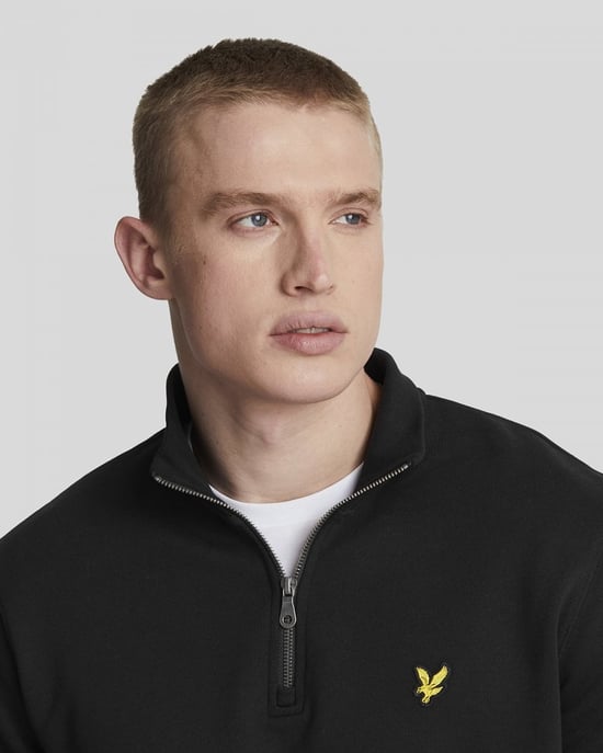 Lyle & Scott Herren Bestickter Viertelreißverschluss Sweatshirt - Image 2