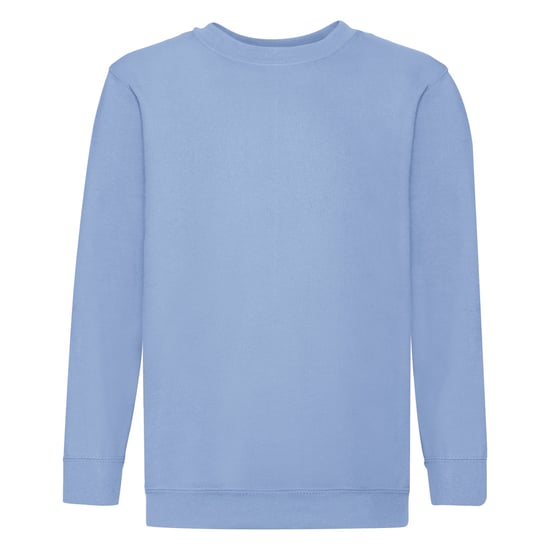 Fruit Of The Loom Childrens Unisex Set In Sleeve Sweatshirt (Sky Blue)