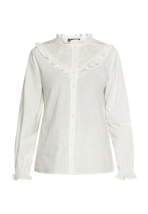 Dreimaster Langarmbluse Damen weiss - Image 1