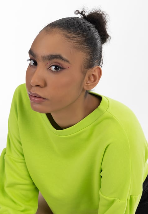 Mymo Sweatshirt Damen Limette - Image 5