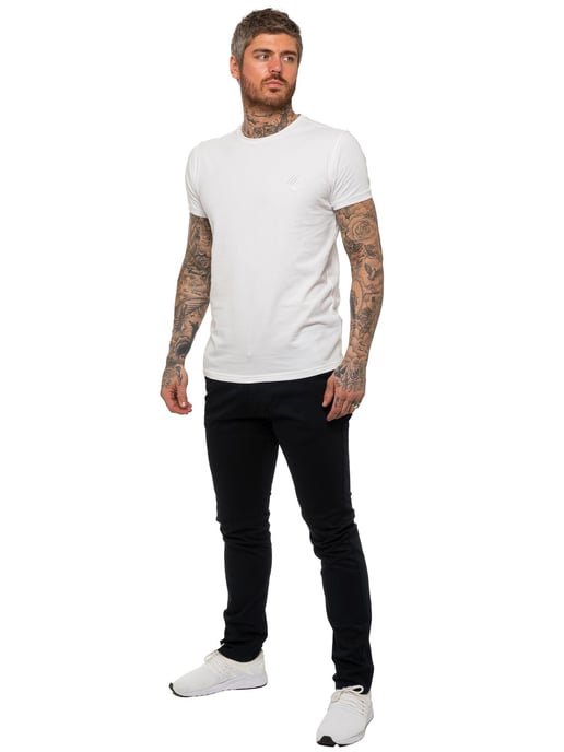 Enzo | Herren Slim Fit Stretch Chino Jeans - Marineblau - Image 5