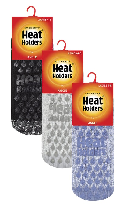Wärmehalter - 3-Paar-Multipack Damen-Slipper-Socken mit Grippern - Pisa 1 - Image 2
