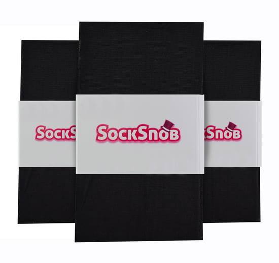 Sock Snob - Womens Vintage Seamed Tights | 3 Paar Multipack | 40 Denier Knee High Ultra Sheen Tights mit Line Up the Back - Black / Black - Image 2