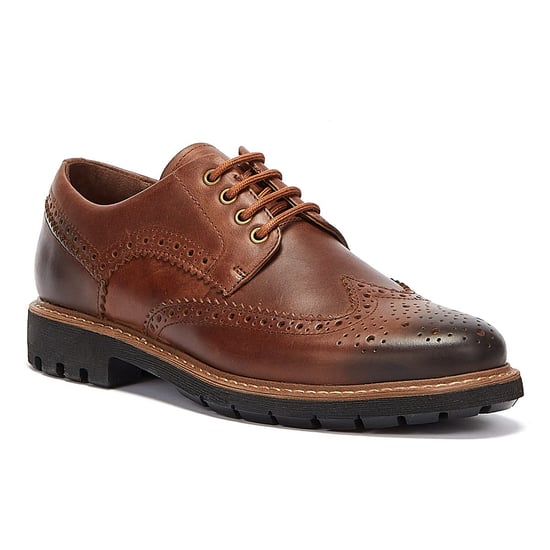 Clarks Batcombe Wing Mens Dark Tan Schuhe - Image 2