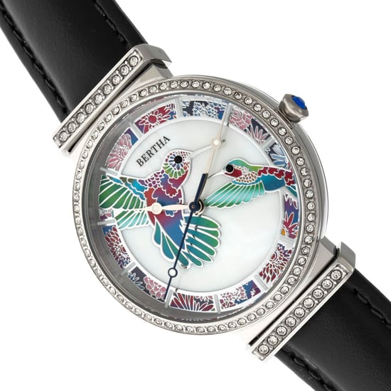 Bertha Emily Perlmutt-Lederarmbanduhr - Image 3