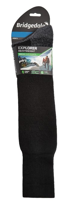 Bridgedale - Mens Outdoor Merino Wool Knee High Socks - Schwarz - Image 2