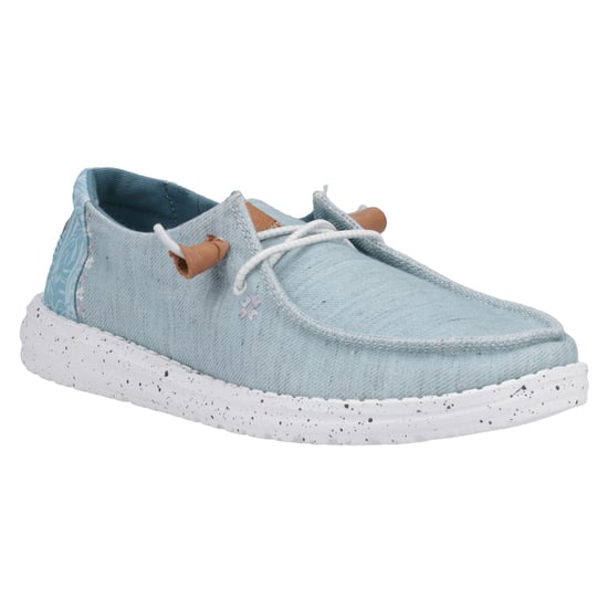 HEYDUDE Wendy Heathered Slub Tropical Leinen/Lyocell/Baumwolle Blaue Loafers für Damen - Image 6