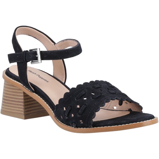 Hush Puppies Lacie Veloursleder Damenschwarze Sandalen - Image 1