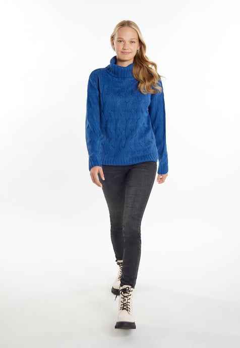 Mymo Strickpullover Damen Marine - Image 2