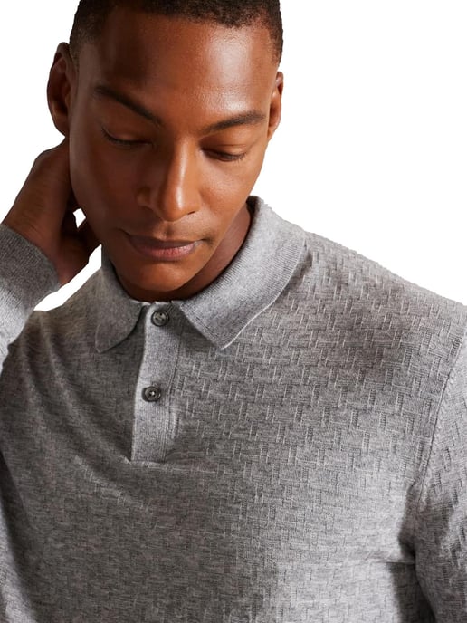 Ted Baker | Herren Langarm-Poloshirt aus Strick - Morar - Image 3