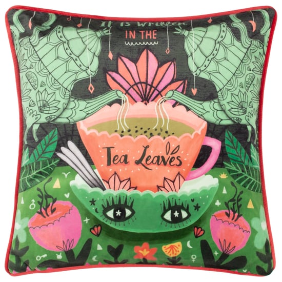 Kate Merritt Tea Leaves Piped Cushion
