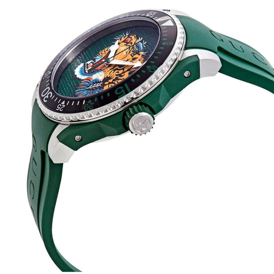 Gucci YA136316 Dive Green Tiger Head Dial Men's Watch
