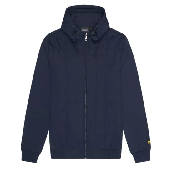 Lyle & Scott Hybrid Quilted Marineblauer Kapuzenpullover mit Reißverschluss - Image 1