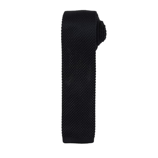 Premier Mens Slim Textured Knit Effect Krawatte (2er-Pack) (Schwarz) - Image 1
