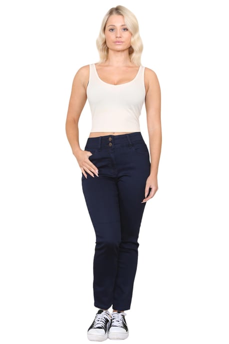 M&Co Womens Lift & Shape Slim Leg Jeans in Indigo Blau - Image 6