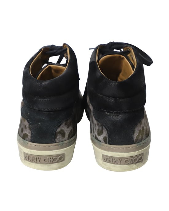 Jimmy Choo Belgravia Leoparden Hohe Sneakers aus mehrfarbigem Leder - Image 4