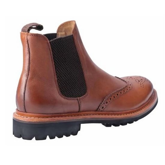 Cotswold Mens Siddington Commando Elastic Leather Dress Boot (Braun) - Image 2