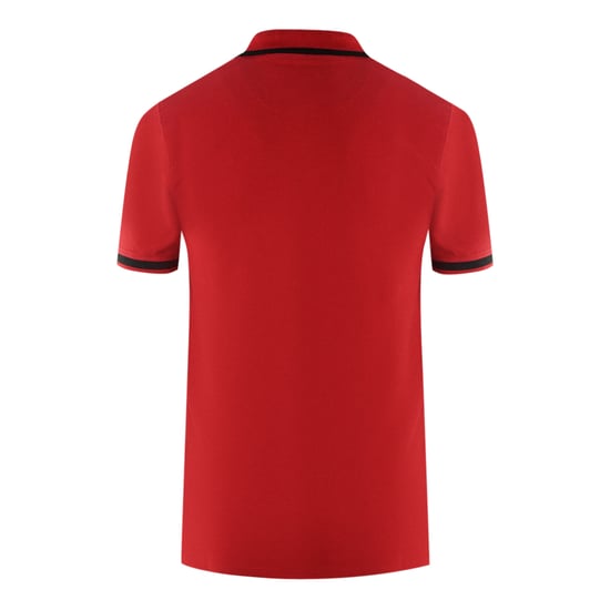 Aquascutum AQ 1851 besticktes rotes Poloshirt mit Spitze - Image 2
