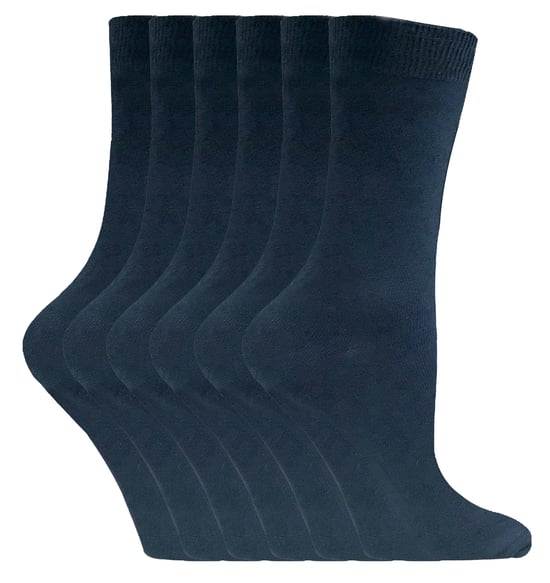 Sock Snob - 6 Paar Damen einfarbige Baumwollsocken - Image 1